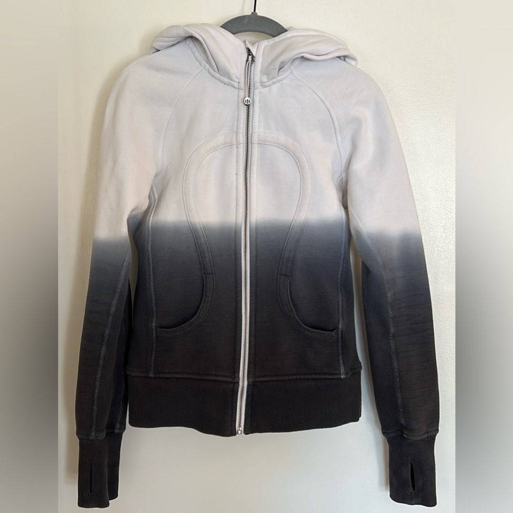 Lululemon Black Ombre Scuba Zipper hoodie Size 4